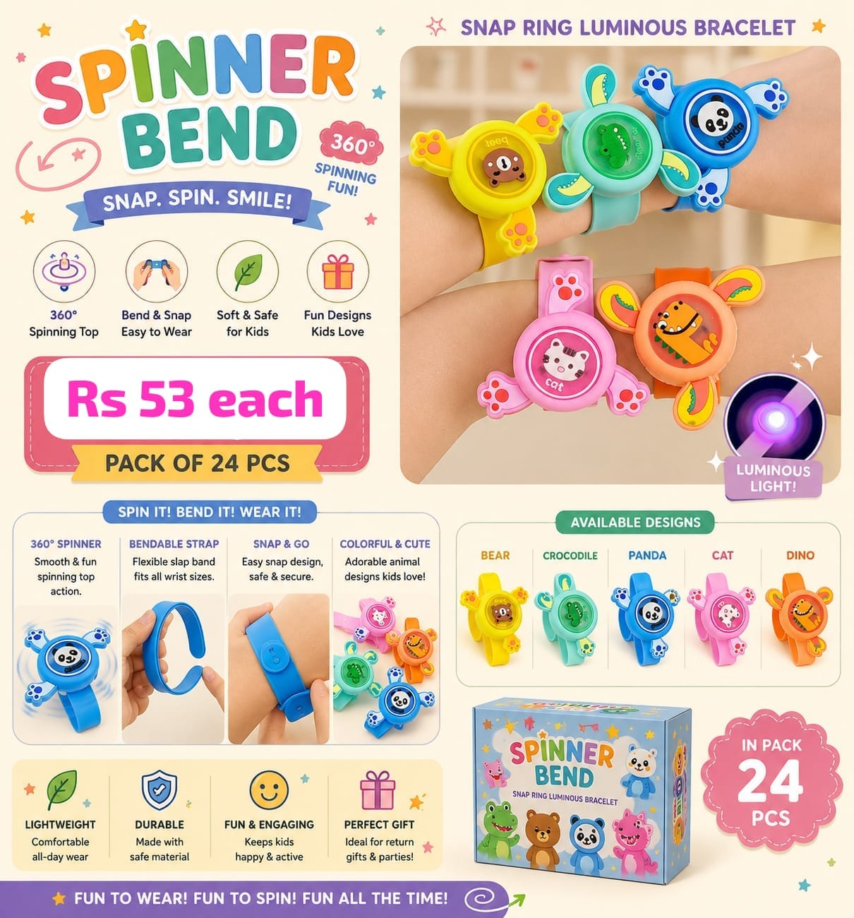 SPINNER WRIST BAND